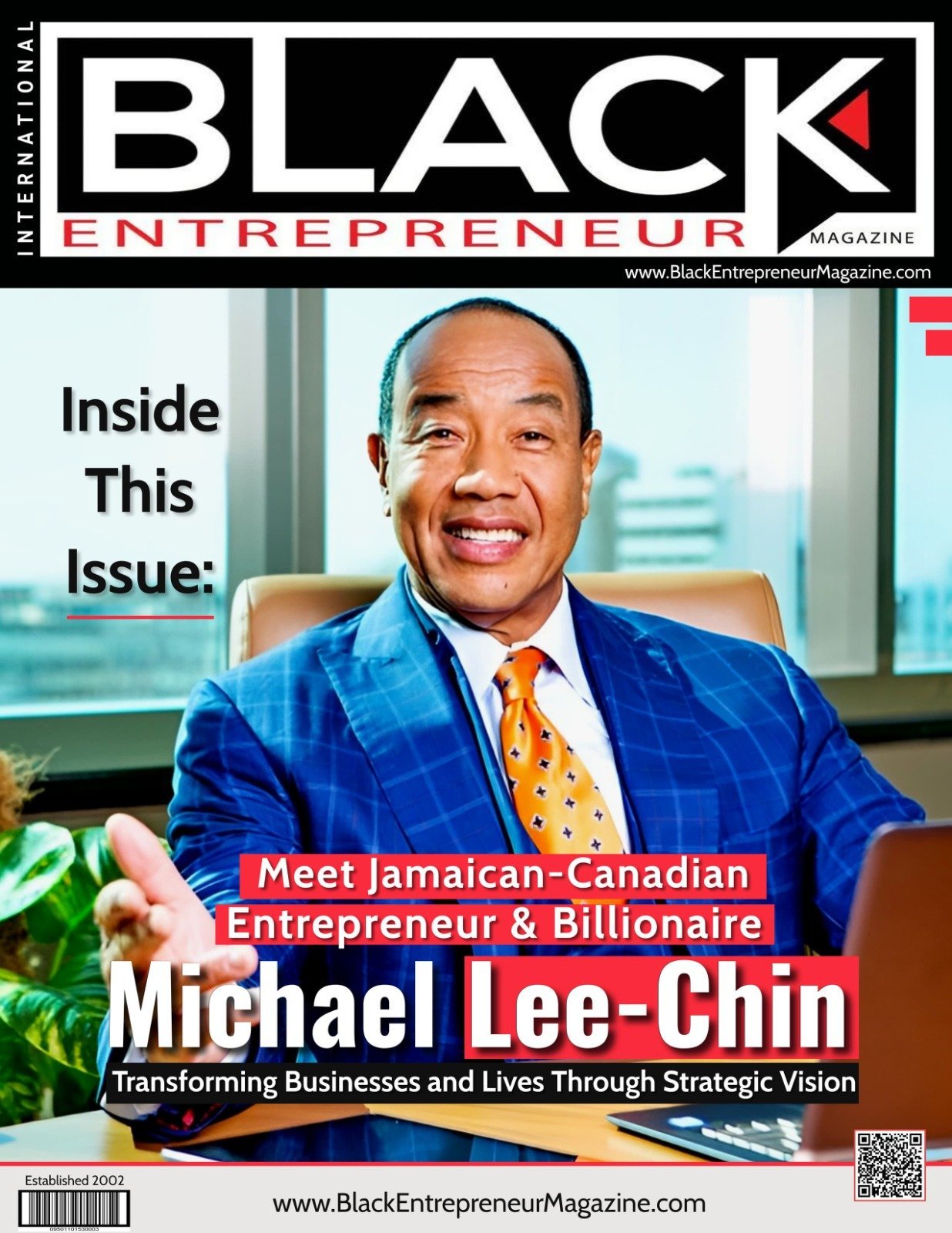 Black Entrepreneur Magazine cover featuring Michael Lee-Chin