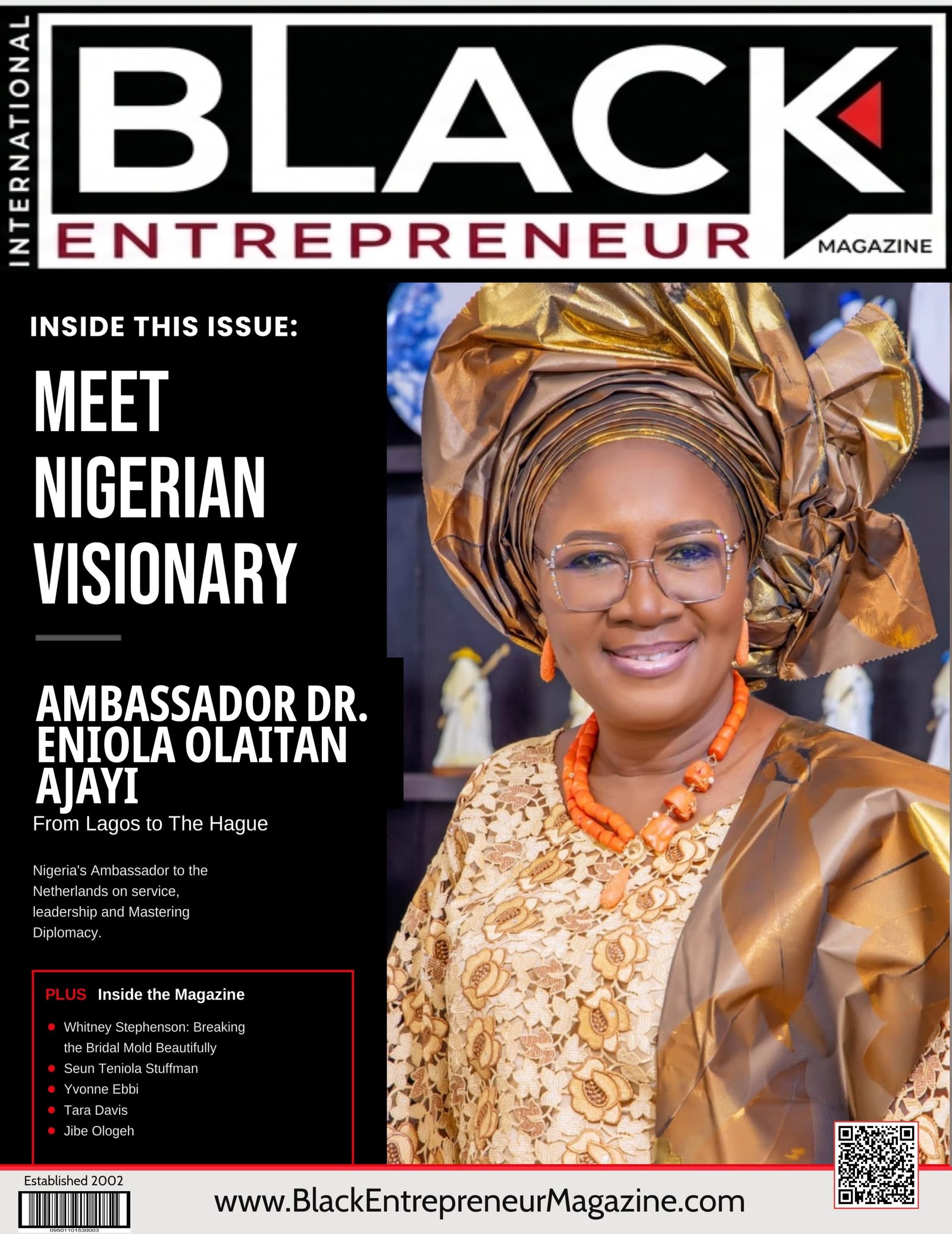 Current issue cover: Ambassador Dr. Eniola Olaitan Ajayi, October 2026